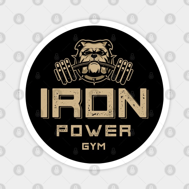 Bulldog Gym Mascot Illustration Magnet by michony